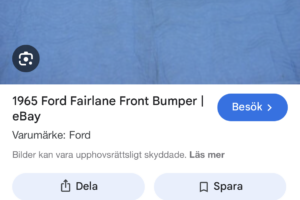 Köpes: Delar 1965 Ford Fairlane